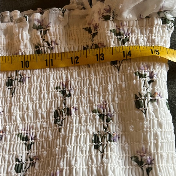 o.p.t White and Green Tiered Ruffled Sundress - Picture 12 of 12